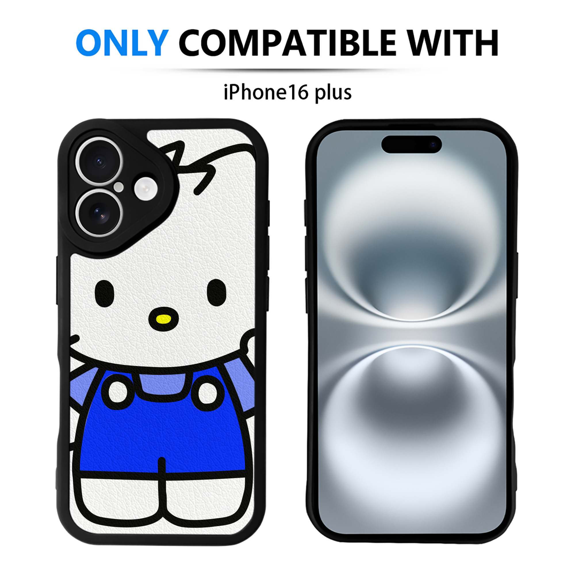 （画像用） Hello Kitty ハローキティ 【iPhone 16シリーズ対応】シリコンスマホケース（レザー調） 材質：シリコン